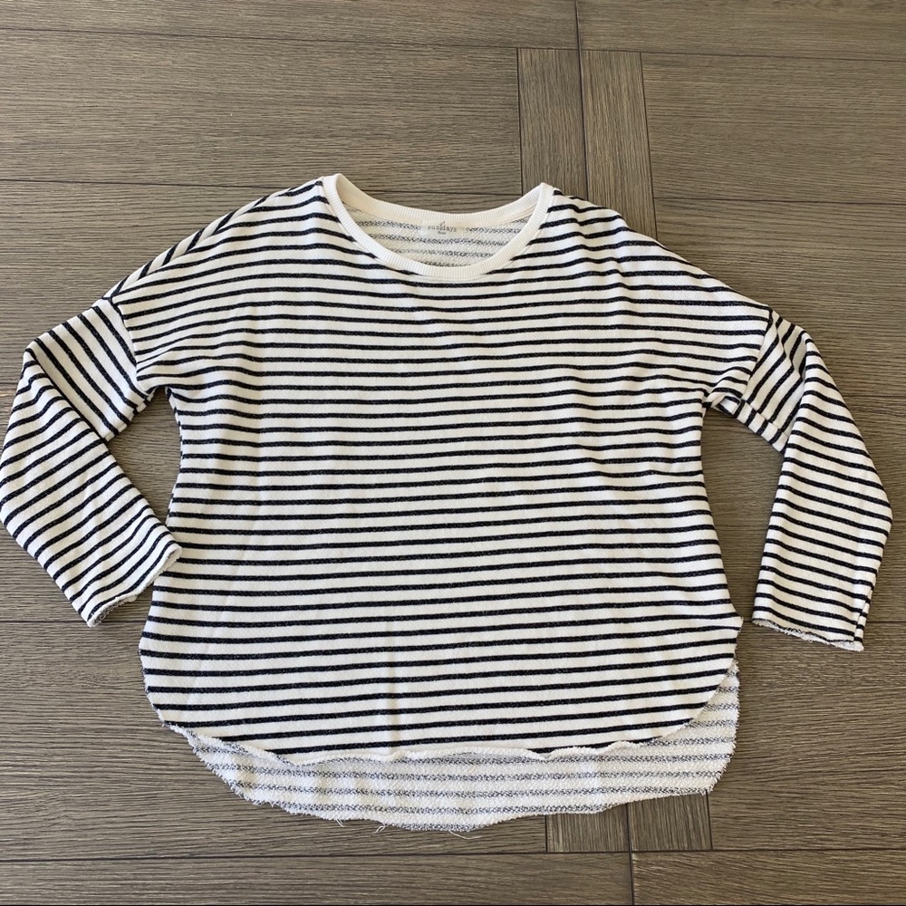 Anthropologie Sunday’s Three Striped Sweatshirt